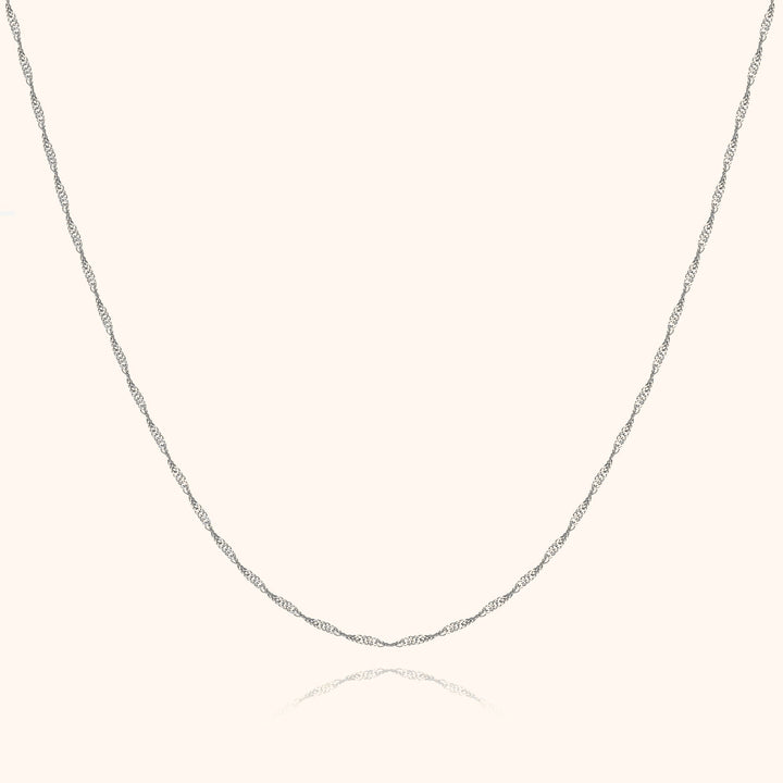 Damen Halskette | Wellenförmig Langlebig Silber Vielseitig Einzigartig-Silber-Luzern Mode