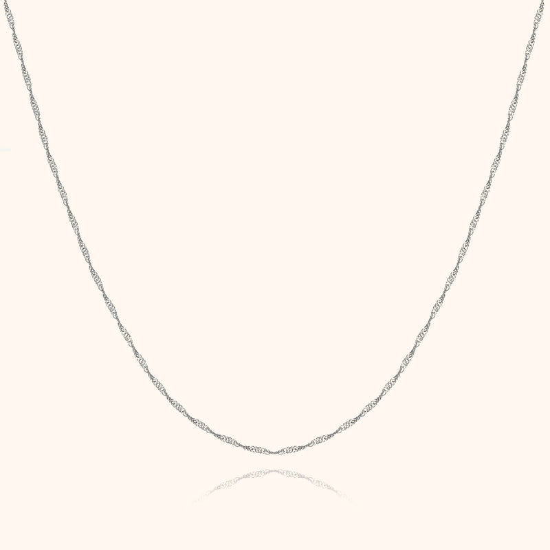 Damen Halskette | Wellenförmig Langlebig Silber Vielseitig Einzigartig-Silber-Luzern Mode