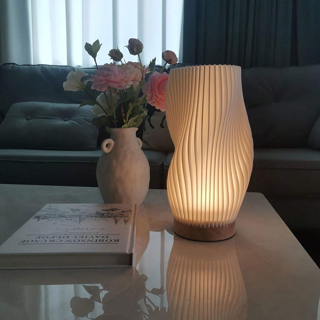 Tischlampe | Wellenförmig Stilvoll Atmosphärisch Einzigartig USB Vielseitig Langlebig-Luzern Mode