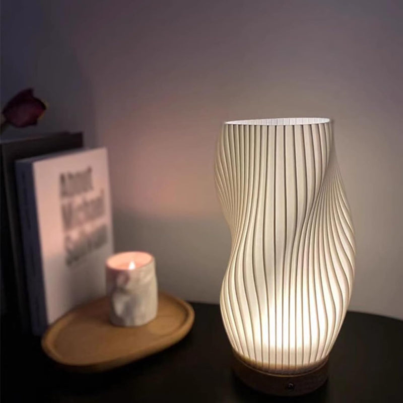 Tischlampe | Wellenförmig Stilvoll Atmosphärisch Einzigartig USB Vielseitig Langlebig-Luzern Mode