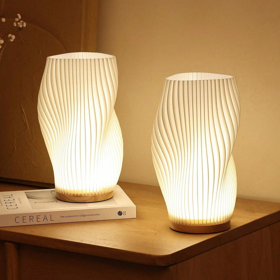 Tischlampe | Wellenförmig Stilvoll Atmosphärisch Einzigartig USB Vielseitig Langlebig-Luzern Mode
