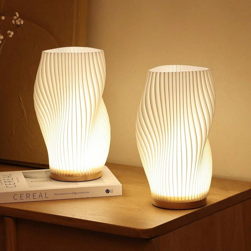 Tischlampe | Wellenförmig Stilvoll Atmosphärisch Einzigartig USB Vielseitig Langlebig-Luzern Mode