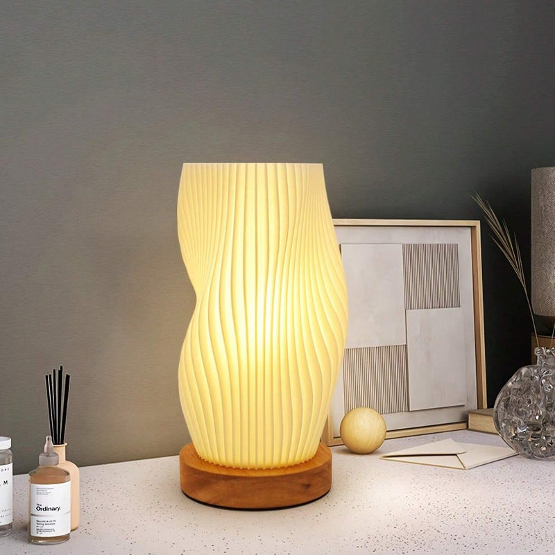 Tischlampe | Wellenförmig Stilvoll Atmosphärisch Einzigartig USB Vielseitig Langlebig-Luzern Mode