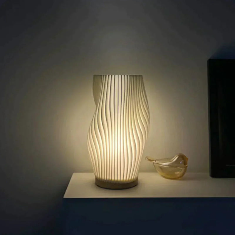 Tischlampe | Wellenförmig Stilvoll Atmosphärisch Einzigartig USB Vielseitig Langlebig-Luzern Mode