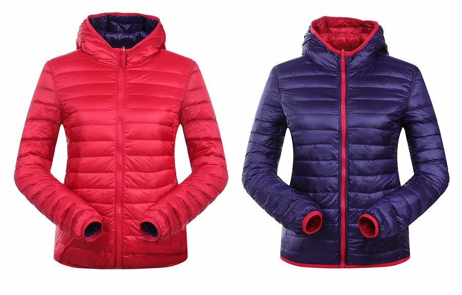 Damen Daunenjacke mit Kapuze - Leicht und Warm-Luzern Mode