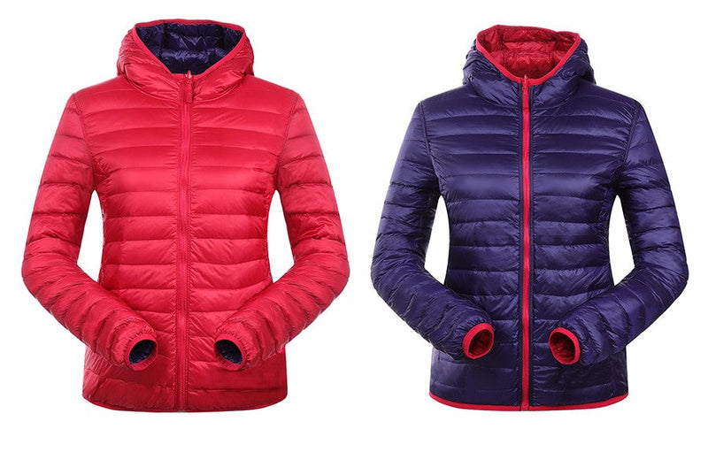 Damen Daunenjacke mit Kapuze - Leicht und Warm-Luzern Mode
