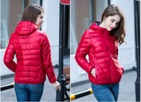 Damen Daunenjacke mit Kapuze - Leicht und Warm-Luzern Mode