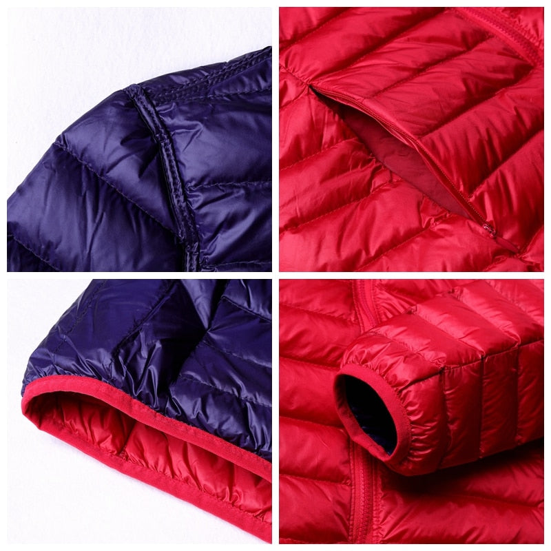 Damen Daunenjacke mit Kapuze - Leicht und Warm-Luzern Mode