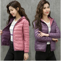 Damen Daunenjacke mit Kapuze - Leicht und Warm-Luzern Mode