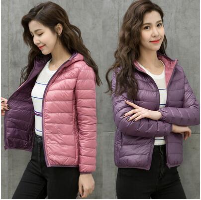 Damen Daunenjacke mit Kapuze - Leicht und Warm-Luzern Mode