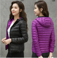 Damen Daunenjacke mit Kapuze - Leicht und Warm-Luzern Mode