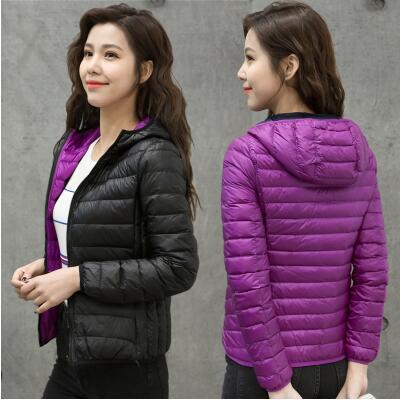 Damen Daunenjacke mit Kapuze - Leicht und Warm-Luzern Mode