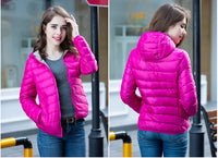 Damen Daunenjacke mit Kapuze - Leicht und Warm-Luzern Mode