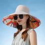 Sommer Sonnenhut Damen | Wendbar | Baumwolle | UV Schutz | Breite Krempe | 56–60 cm-Beige (doppelseitig)-Luzern Mode