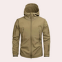 Herren Outdoor Jacke mit verstellbaren Ärmeln für Wandern-Braun-S-Luzern Mode