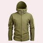 Herren Outdoor Jacke mit verstellbaren Ärmeln für Wandern-Khaki-S-Luzern Mode