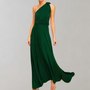 Elegantes Damen Wickelkleid für besondere Anlässe-Grün-S-Luzern Mode