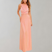 Elegantes Damen Wickelkleid für besondere Anlässe-Rosa-S-Luzern Mode