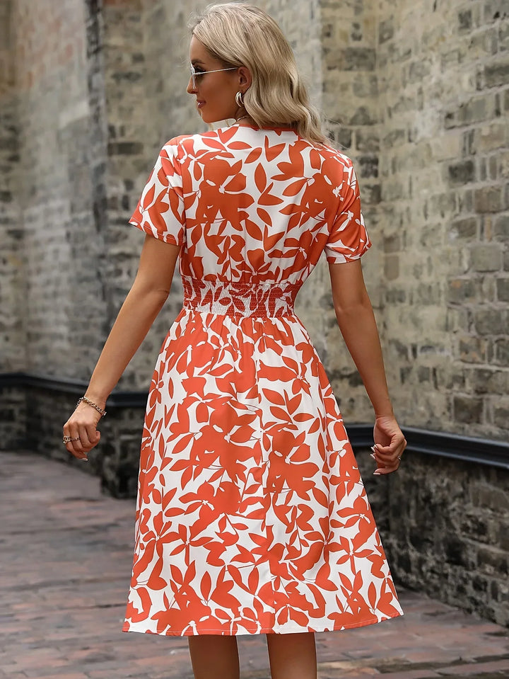 Damen Sommerkleid mit Blumenmuster - Elegantes Freizeitkleid-Luzern Mode