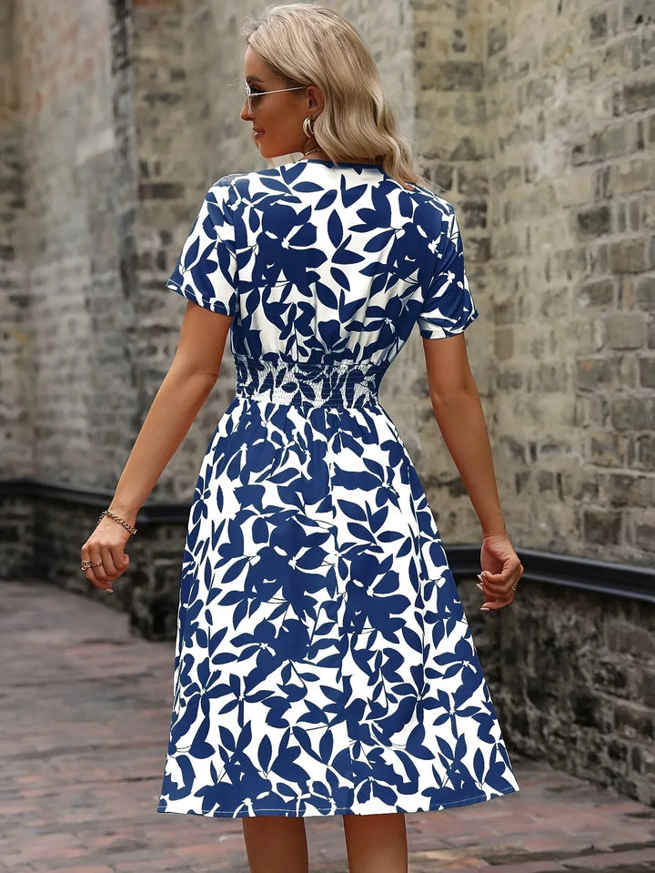 Damen Sommerkleid mit Blumenmuster - Elegantes Freizeitkleid-Luzern Mode