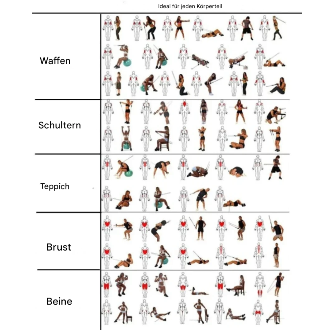 Widerstandsband-Set | Vielseitig Workout Robust Langlebig Kompakt-Luzern Mode