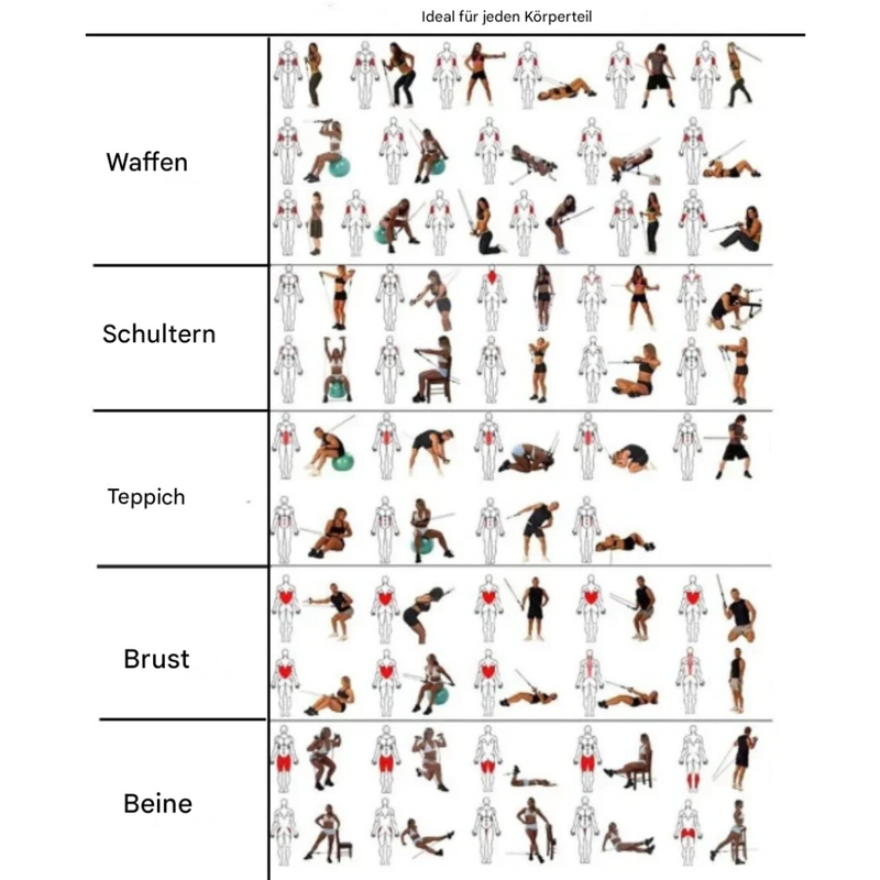 Widerstandsband-Set | Vielseitig Workout Robust Langlebig Kompakt-Luzern Mode
