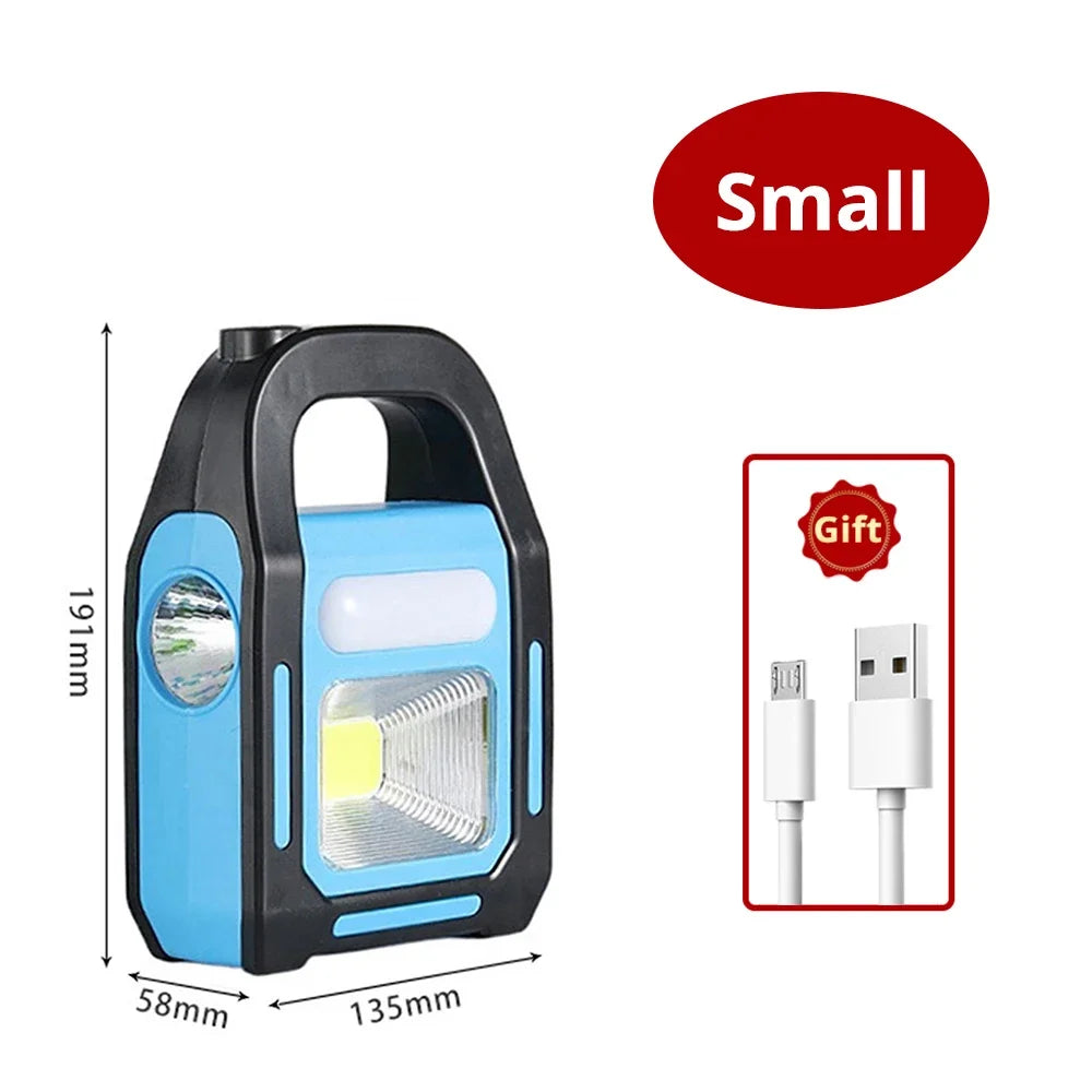Campinglaterne | Powerbank Solar Wiederaufladbar LED Leistungsstark Langlebig-Klein-Luzern Mode