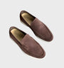 Herren Slipper aus Wildleder – Bequeme Loafer Schuhe-Kastanienbraun-39-Luzern Mode