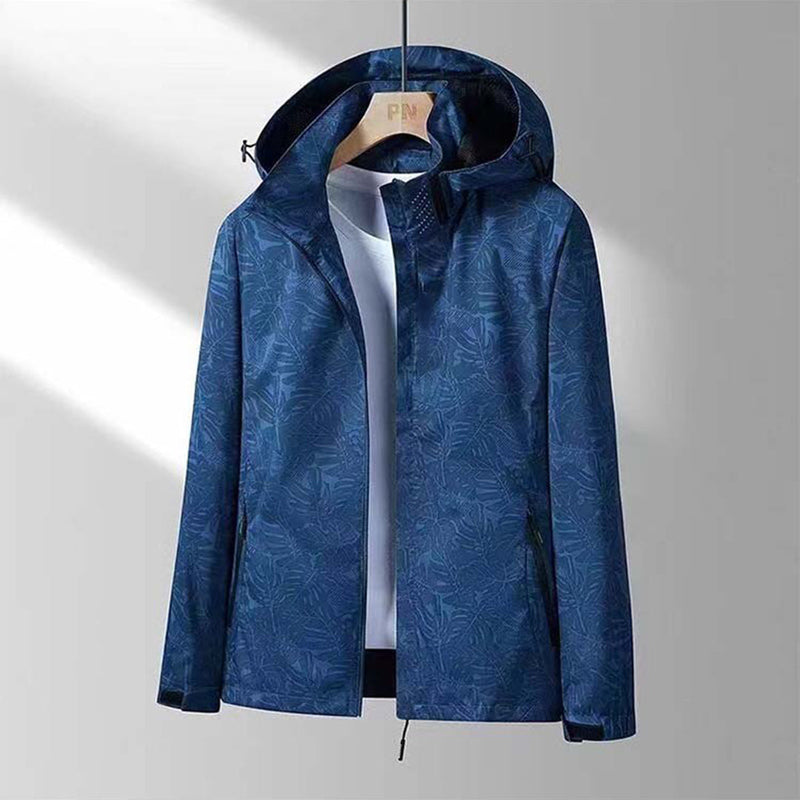 Wasserdichte Outdoor-Jacke für Herren - Atmungsaktiv & Robust-Marineblau-M-Luzern Mode