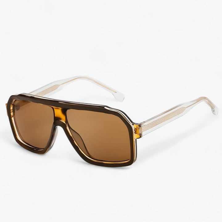 Sonnebrille | Punk | Oversized | Winddicht | Unisex | UV400-Schutz -Braun-Luzern Mode