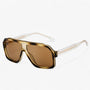 Sonnebrille | Punk | Oversized | Winddicht | Unisex | UV400-Schutz -Gelb Braun-Luzern Mode