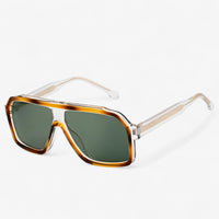 Sonnebrille | Punk | Oversized | Winddicht | Unisex | UV400-Schutz -Grün-Luzern Mode