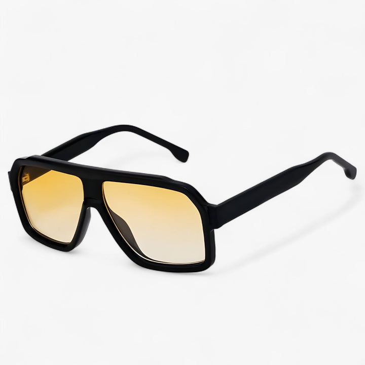 Sonnebrille | Punk | Oversized | Winddicht | Unisex | UV400-Schutz -Schwarz Gelb-Luzern Mode