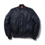 Damen Bomberjack | Pilot Stil | Reißverschluss | Einfarbig | Sportlich-Dunkelblau-2XS-Luzern Mode