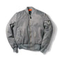 Damen Bomberjack | Pilot Stil | Reißverschluss | Einfarbig | Sportlich-Grau-2XS-Luzern Mode