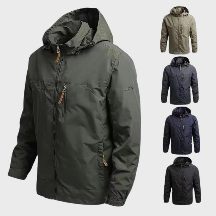 Herren Outdoor Windbreaker Jacke mit Kapuze und Reißverschluss-Luzern Mode