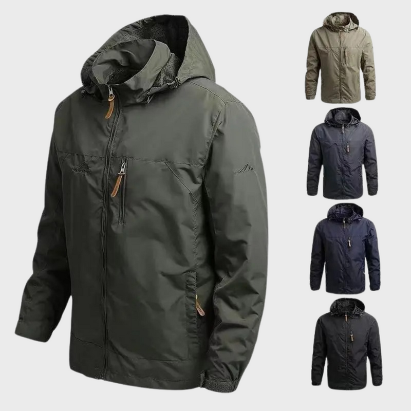 Herren Outdoor Windbreaker Jacke mit Kapuze und Reißverschluss-Luzern Mode