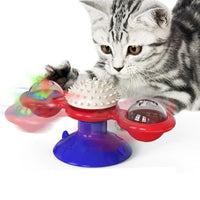 Katzenspielzeug | Katzenminze-Ball Drehend Interaktiv Langlebig-Blauer Nebel-Luzern Mode