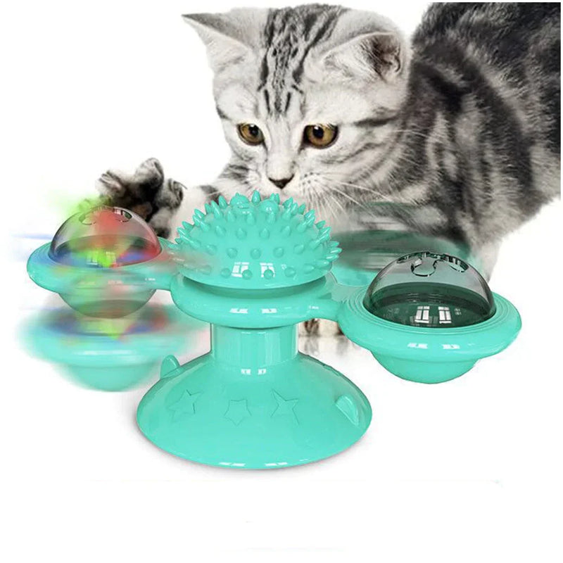Katzenspielzeug | Katzenminze-Ball Drehend Interaktiv Langlebig-Himmelblau-Luzern Mode