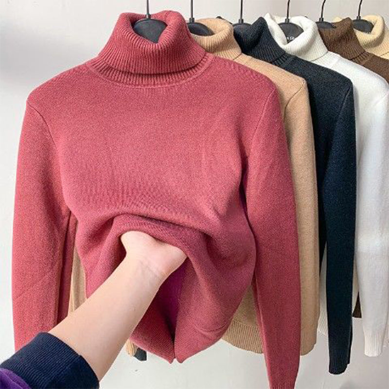 Damenpullover | Strick | Fleece | Locker sitzend | Ultra-weich | Einfarbig-Rosa-S-Luzern Mode