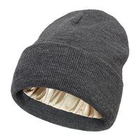 Damen Wintermütze | Seidenfutter | Antipilling | Antistatisch | Warm-Grau-Luzern Mode