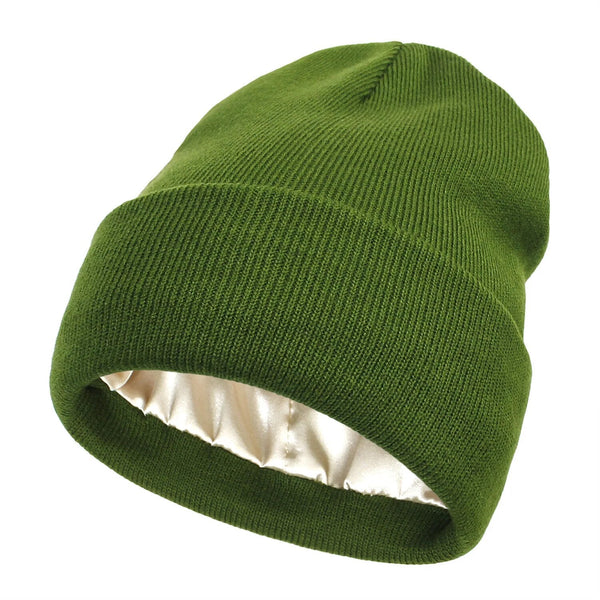 Damen Wintermütze | Seidenfutter | Antipilling | Antistatisch | Warm-Grün-Luzern Mode