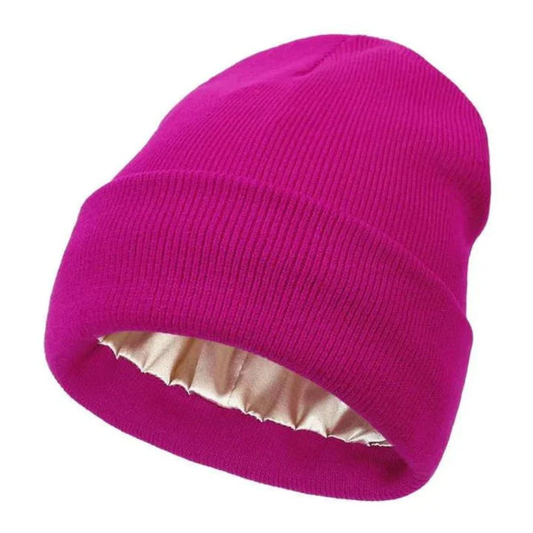 Damen Wintermütze | Seidenfutter | Antipilling | Antistatisch | Warm-Magenta-Luzern Mode