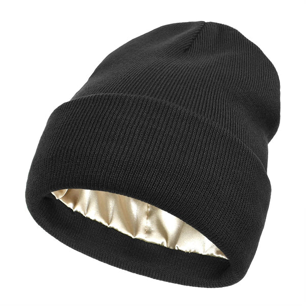 Damen Wintermütze | Seidenfutter | Antipilling | Antistatisch | Warm-Schwarz-Luzern Mode