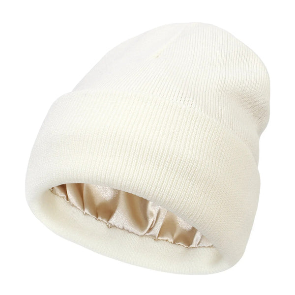 Damen Wintermütze | Seidenfutter | Antipilling | Antistatisch | Warm-Weiß-Luzern Mode