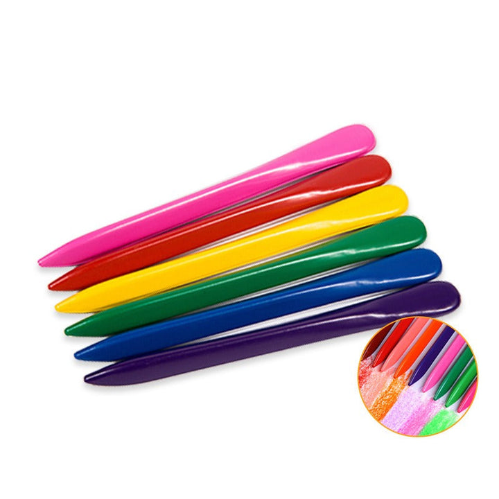Farbstifte | Kreatives Set für Kinder | Leuchtend | Wischfrei | Langlebig | Sicher-Set mit 6-Luzern Mode