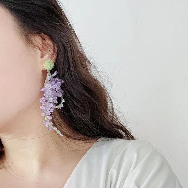 Quasten-Ohrringe | Blumen Stilvoll Künstlerisch Einzigartig Langlebig Trendig-Luzern Mode