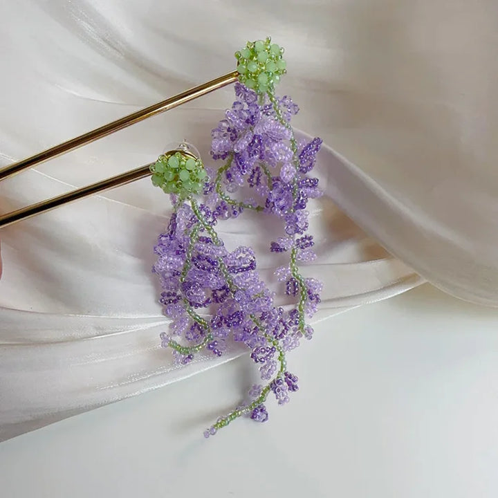 Quasten-Ohrringe | Blumen Stilvoll Künstlerisch Einzigartig Langlebig Trendig-Luzern Mode