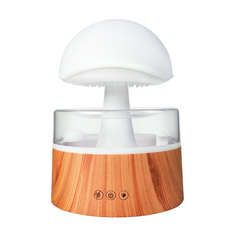 Luftbefeuchter | Regeneffekt – Wolke – Stilvoll – Aroma – Farbwechsel – Kompakt-Holz-Luzern Mode