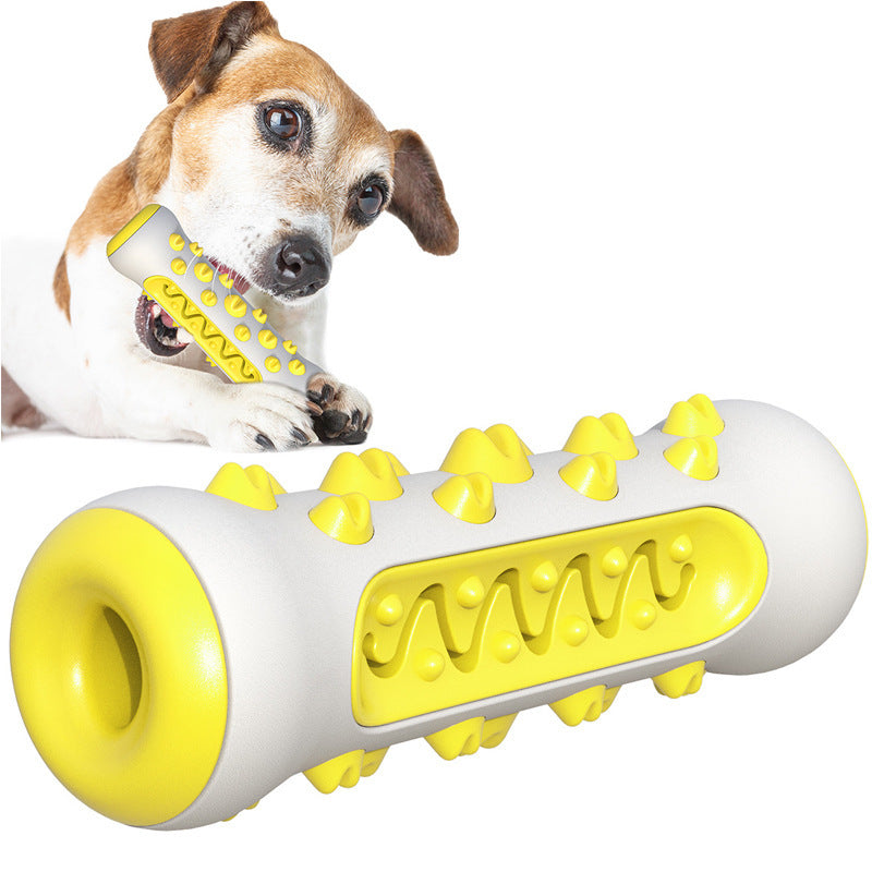 Hundekauspielzeug | Zahnreinigend | Gummi | Weich | Sicher | 15CM-Gelb-Luzern Mode